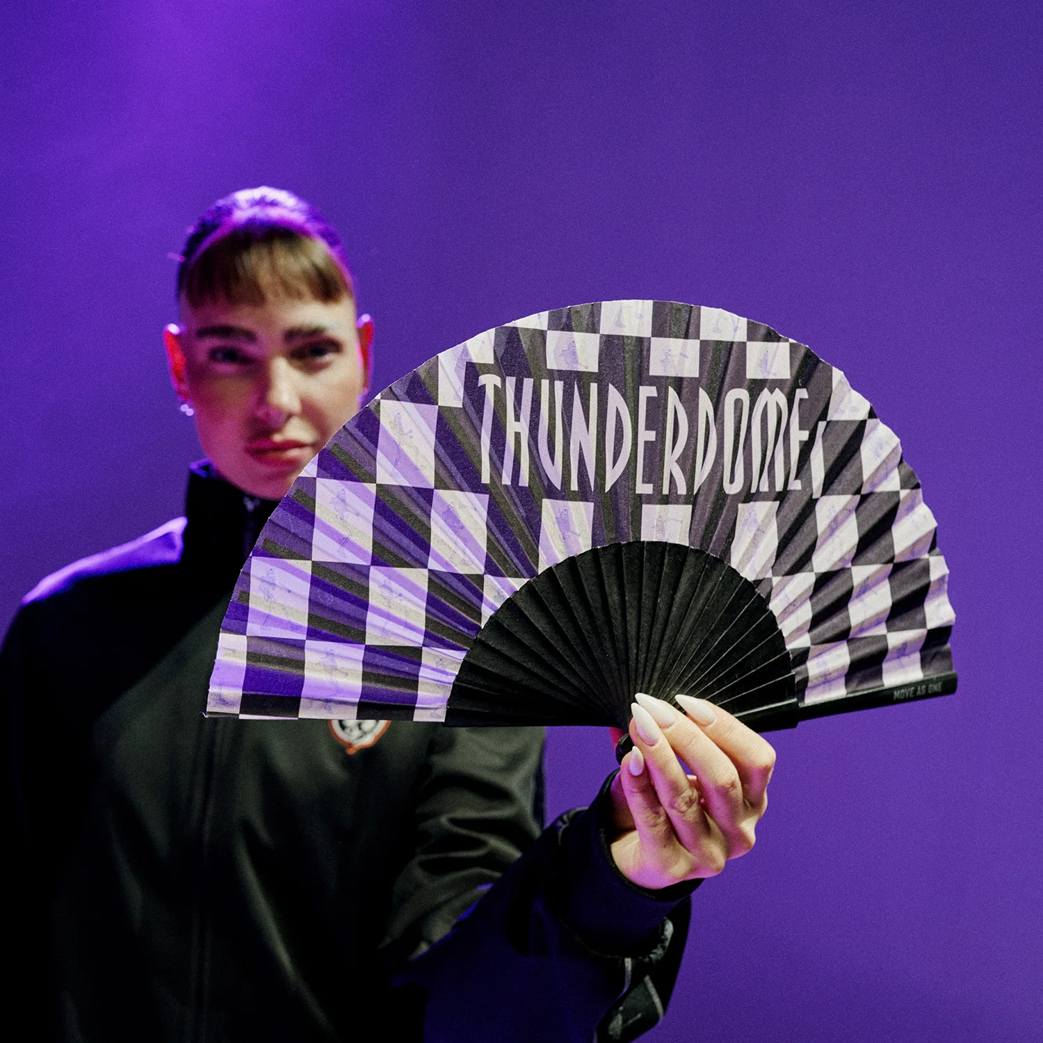 Thunderdome Pattern Handfan - Image 2