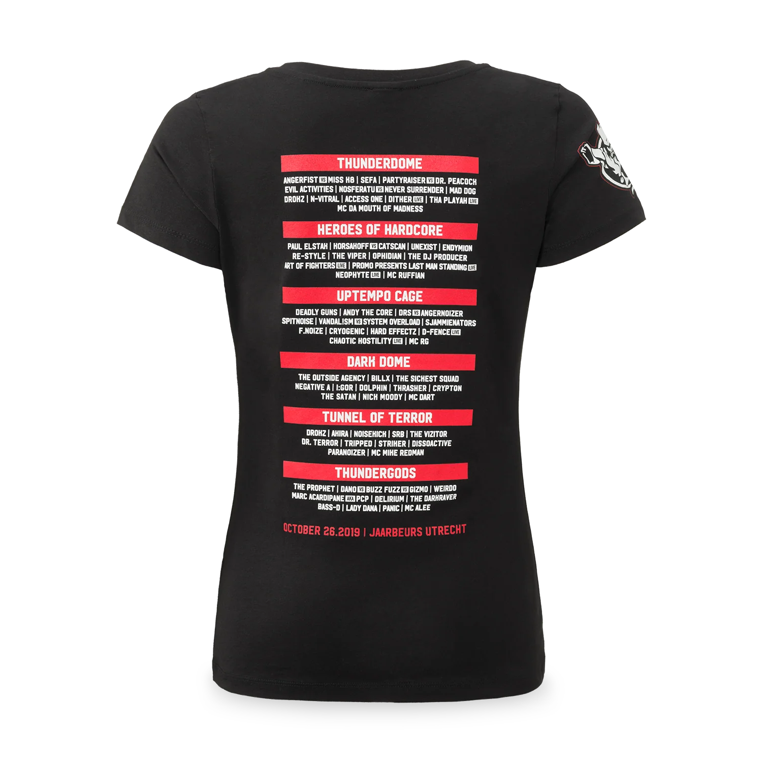 Thunderdome line-up t-shirt black - Image 2